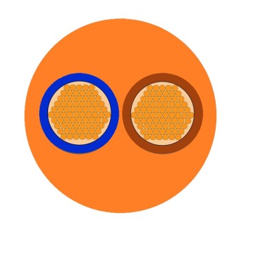 CAVO EXTRAFLESSIBILE EFA 2X1,50 ARANCIO